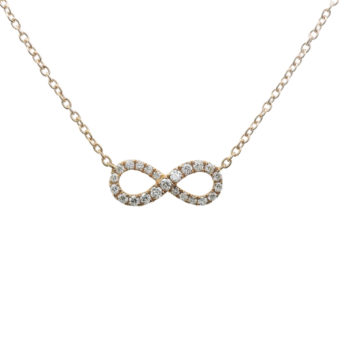 18kt Rosé Gold Natural Diamond Free Form Pendant (0.18ct)