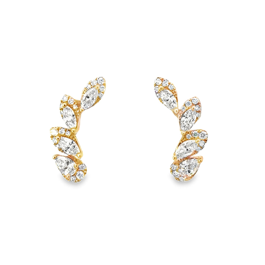 18kt Rose Gold Natural Diamond Earrings (.86ct)