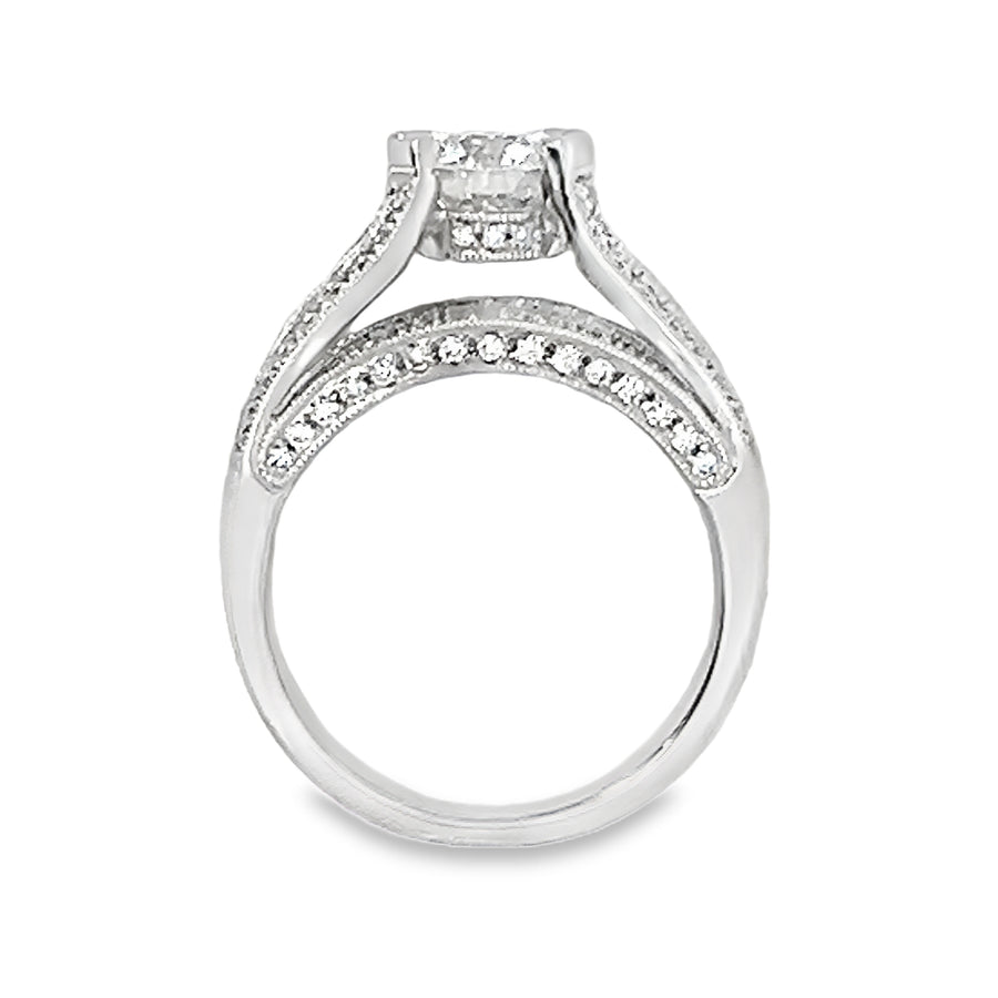 18kt White Gold Lab-Grown Round Diamond Engagement Ring (2.01ct)