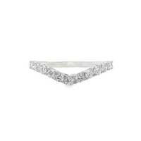 18kt White Gold Natural Round Diamond Wedding Ring (.62ct)