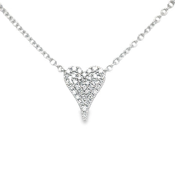 18kt White Gold Natural Diamond Heart Pendant (0.15ct)