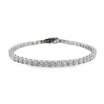 14kt White Gold 7" Lab-Grown Round Diamond Tennis Bracelet (7.33ct)