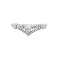 18kt White Gold Natural Round Diamond Wedding Ring (.52ct)