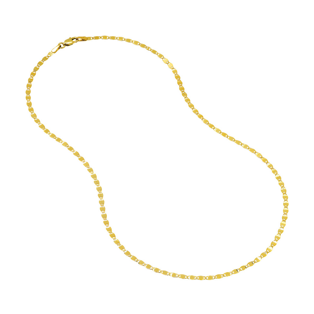 14kt Yellow Gold 2.7mm 18" Italian Made Valentino Chain