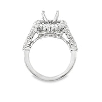 18kt White Gold Halo Natural Diamonds Semi-Mount Ring (1.96ct)