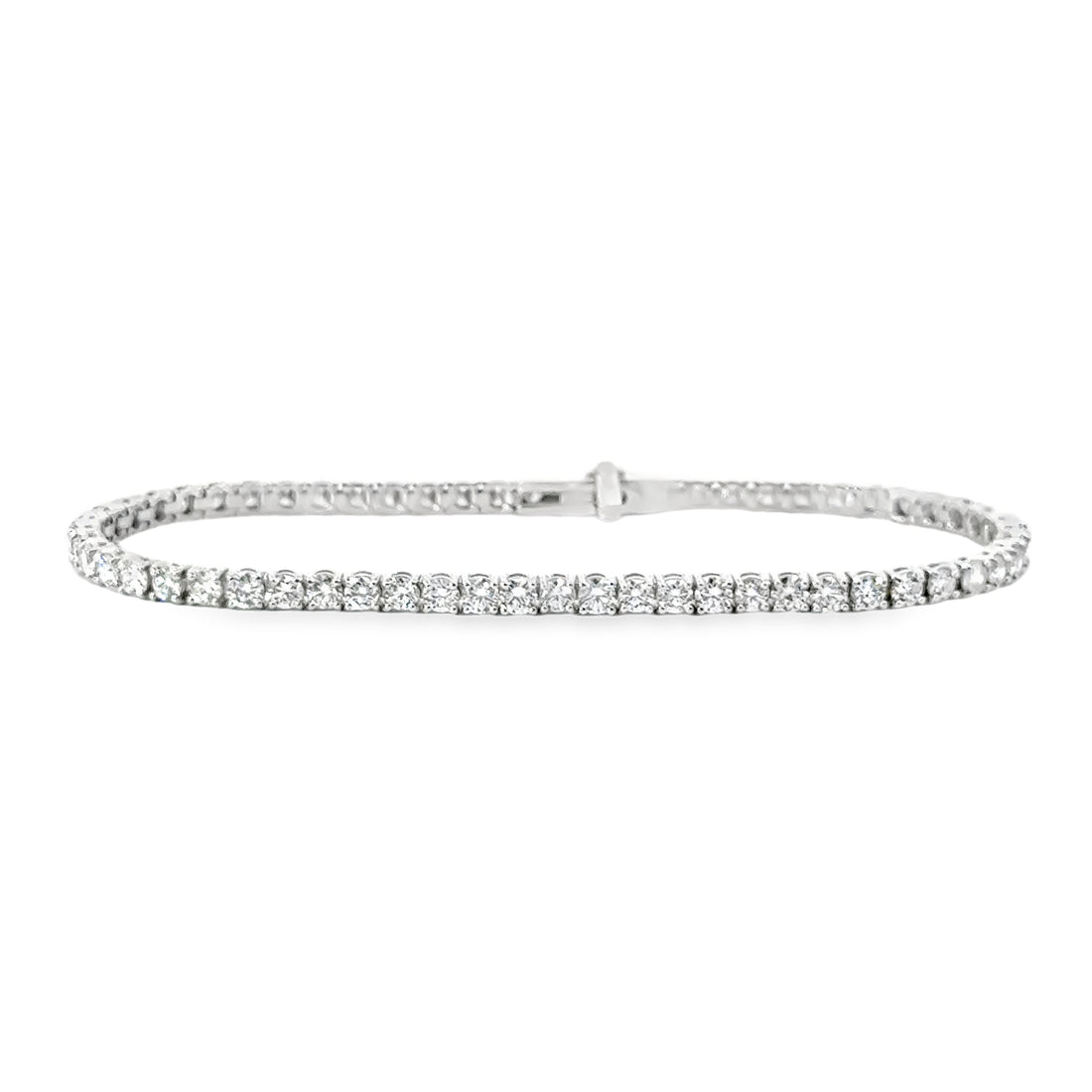 14K White Gold 7" Lab-Grown Diamond Tennis Bracelet (4.03ct)