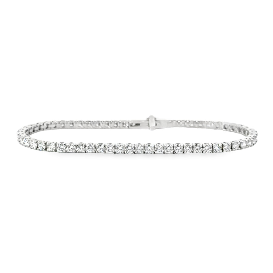 14K White Gold 7" Lab-Grown Diamond Tennis Bracelet (4.03ct)