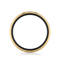 Triton Black & Yellow Tungsten 6mm Polished Finish Ring