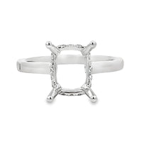 18kt White Gold Hidden Halo Natural Diamonds Semi-Mount Ring (0.14ct)