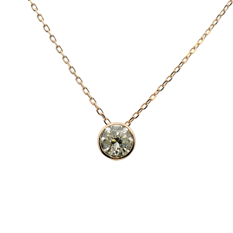 18kt Rosé Gold Natural Diamond Solitaire Pendant (0.23ct)