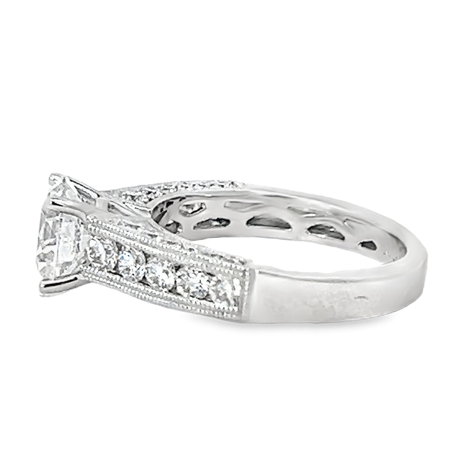 18kt White Gold Lab-Grown Round Diamond Engagement Ring (2.41ct)