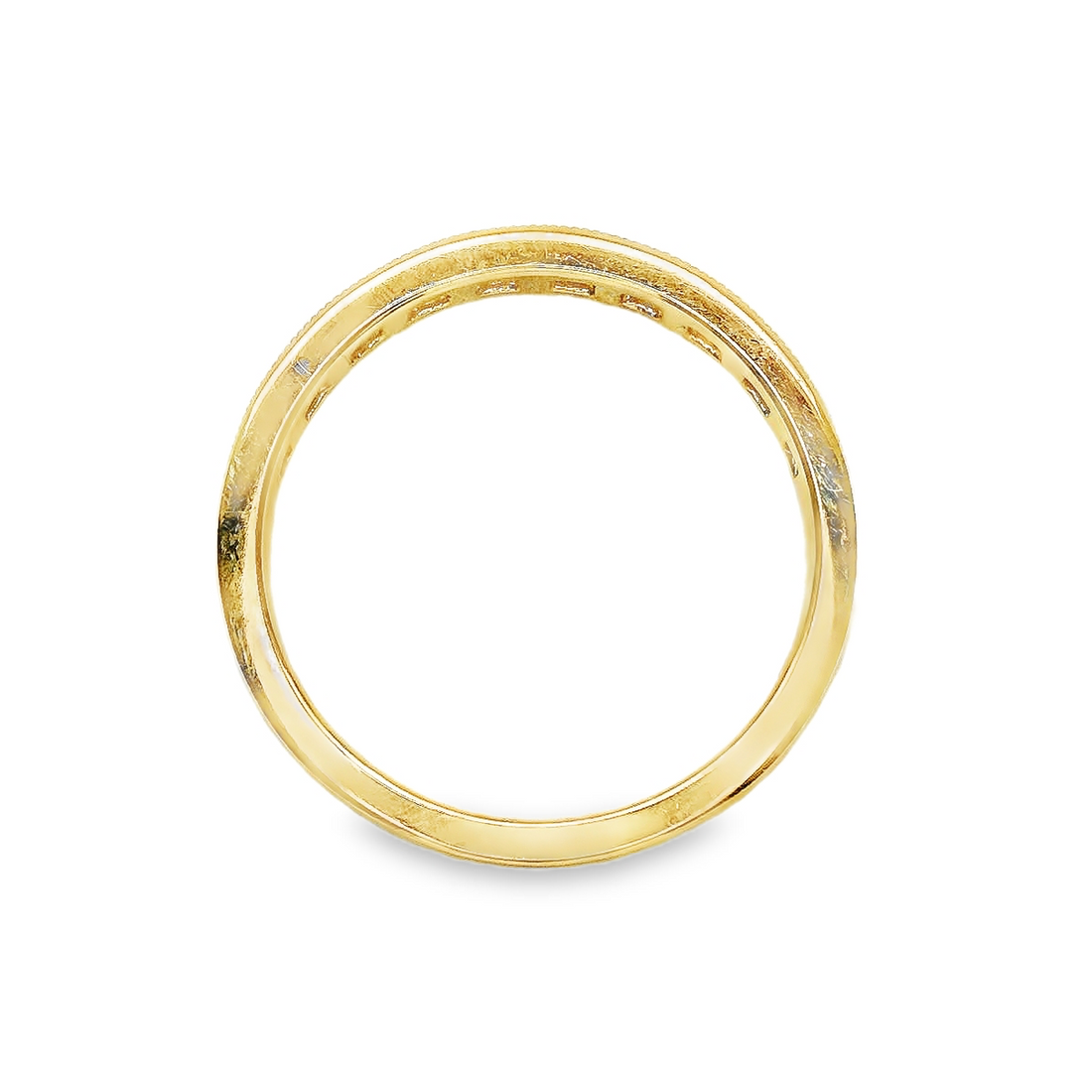 18kt Yellow Gold Natural Baguette Diamond Wedding Ring (.39ct)