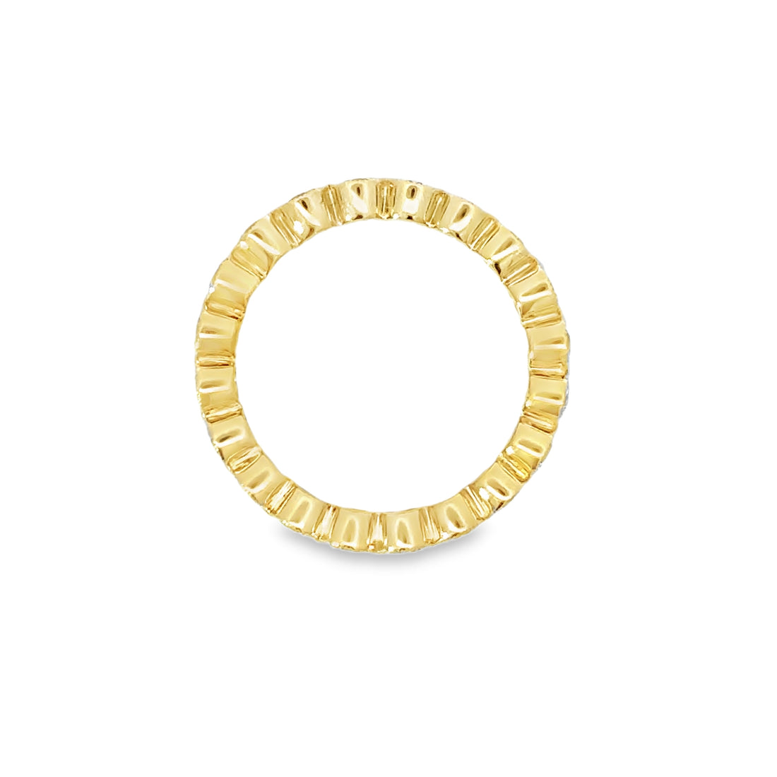 18kt Yellow Gold Diamond Bezel Wedding Ring (1.34ct)