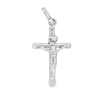 18K White Gold Crucifix Pendant (1.8g)