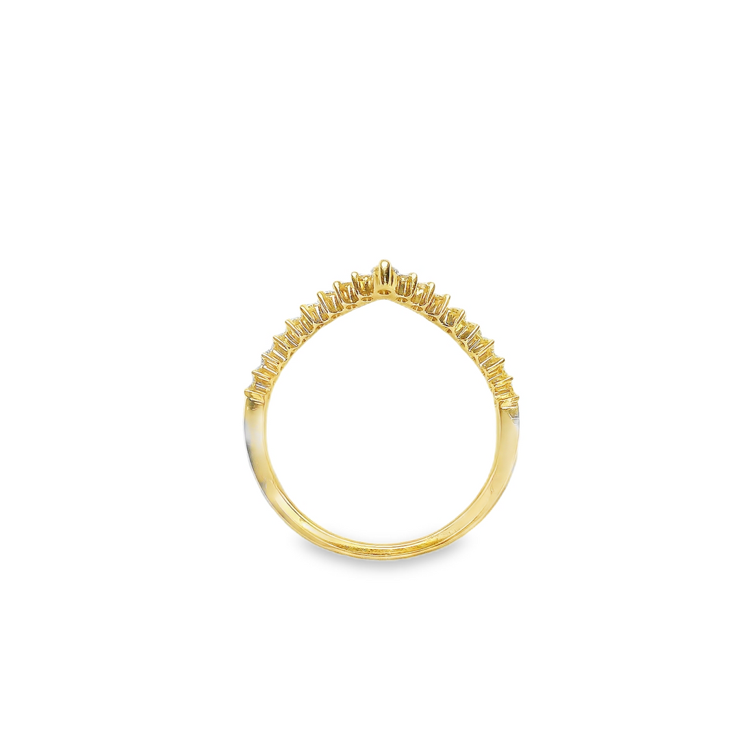 18kt Yellow Gold Natural Round Diamond Wedding Ring (.28ct)