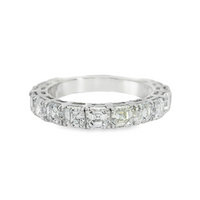 14kt White Gold Lab-Grown Asscher Diamond Wedding Band (3.00ct)