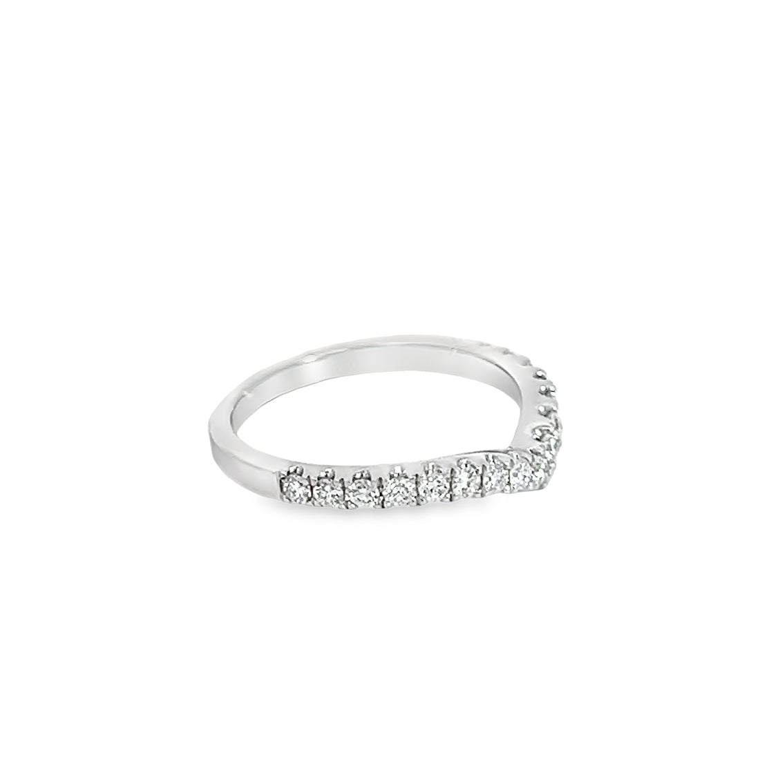 18K White Gold Natural Diamond Wedding Ring (.40ct)