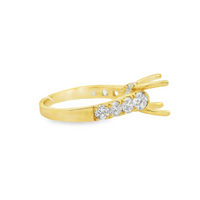 18kt Yellow Gold Natural Round Diamond Semi-Mount Ring (1.21ct)