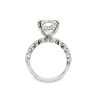 18kt White Gold Lab-Grown Cushion and Natural Round Diamond Engagement Ring (6.17ct)