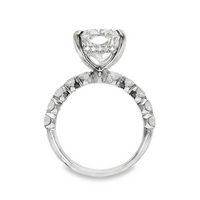 18kt White Gold Lab-Grown Round and Natural Round Diamond Engagement Ring (2.76ct)