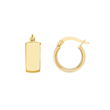 14kt Yellow Gold Medium Hoop Earrings (1.63g)