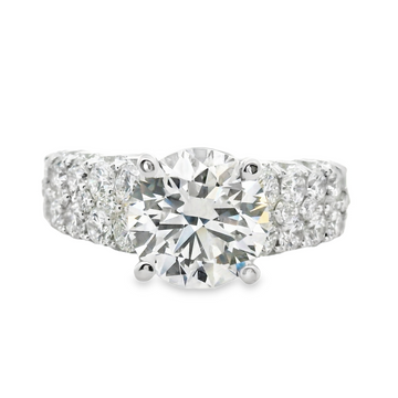 18kt White Gold Lab-Grown Round Diamond Engagement Ring (6.04ct)