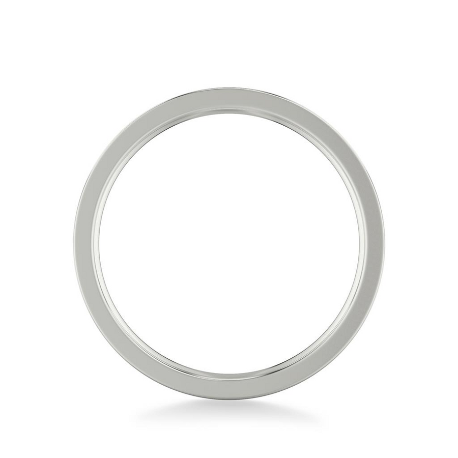 Goldman 14kt White Gold 8mm Baguette Diamond Wedding Band (.04ct)