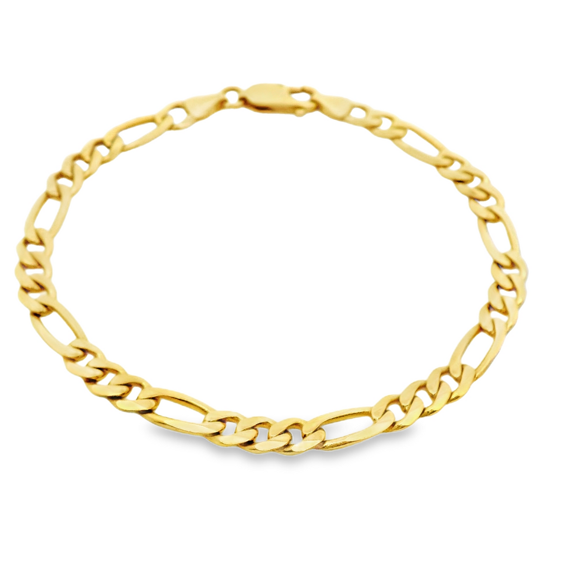 14kt Yellow Gold ESTATE 5.2mm Figaro Bracelet (9.6g)