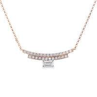 18kt Rosé Gold Natural Diamond Bar Pendant (0.34ct)