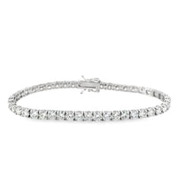 14kt White Gold Lab-Grown Round Brilliant Diamond Tennis Bracelet (9.00ct)