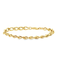 14kt Yellow Gold 7.5" 6.2mm Fancy Link Bracelet (5.28g)