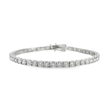 14kt White Gold 7" Lab-Grown Round Diamond Tennis Bracelet (8.44ct)