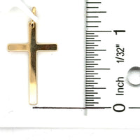 18kt Yellow Gold Italian Made Cross Pendant (1.4g)