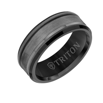 Triton Gray Tungsten 7mm Matte Finish Ring