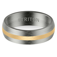 Artcarved Men's 14kt Yellow Gold and Tantalum 7mm Wedding Band
