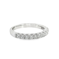 18kt White Gold Natural Round Diamond Wedding Ring (.54ct)