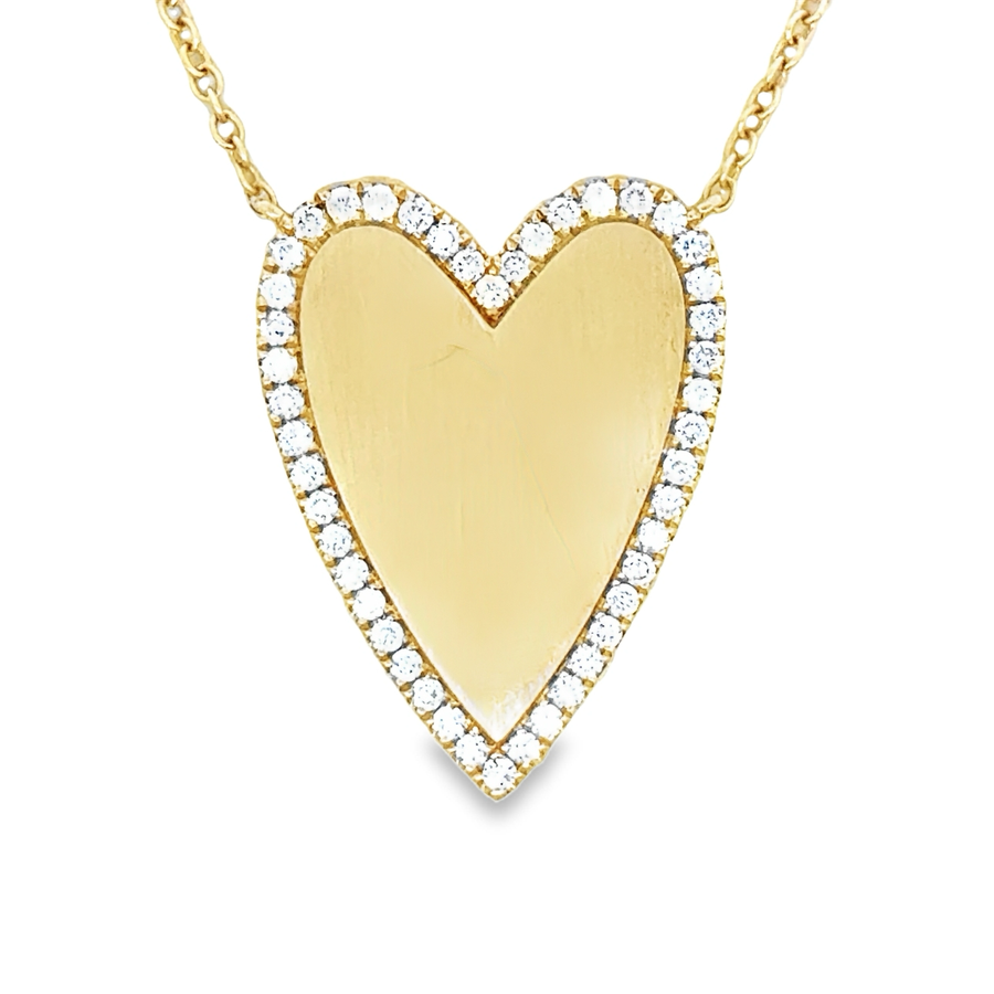 18kt Yellow Gold Natural Diamond Heart Pendant (0.38ct)