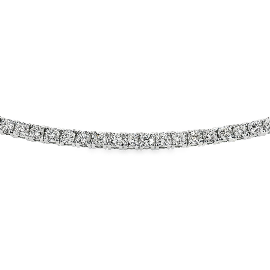 14kt White Gold 7" Lab-Grown Round Diamond Tennis Bracelet (3.00ct)
