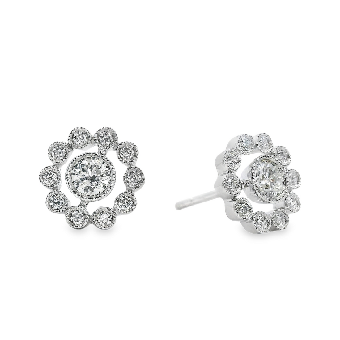 18kt White Gold Natural Diamonds Stud Earrings (0.50ct)