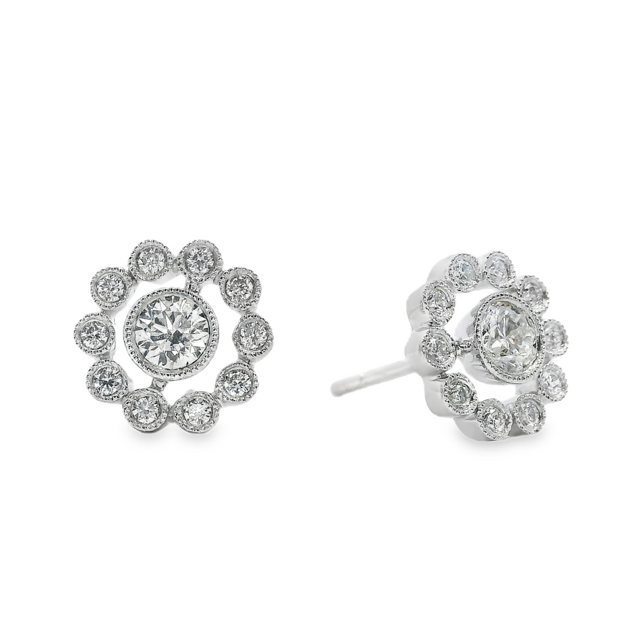 18kt White Gold Natural Diamonds Stud Earrings (0.50ct)