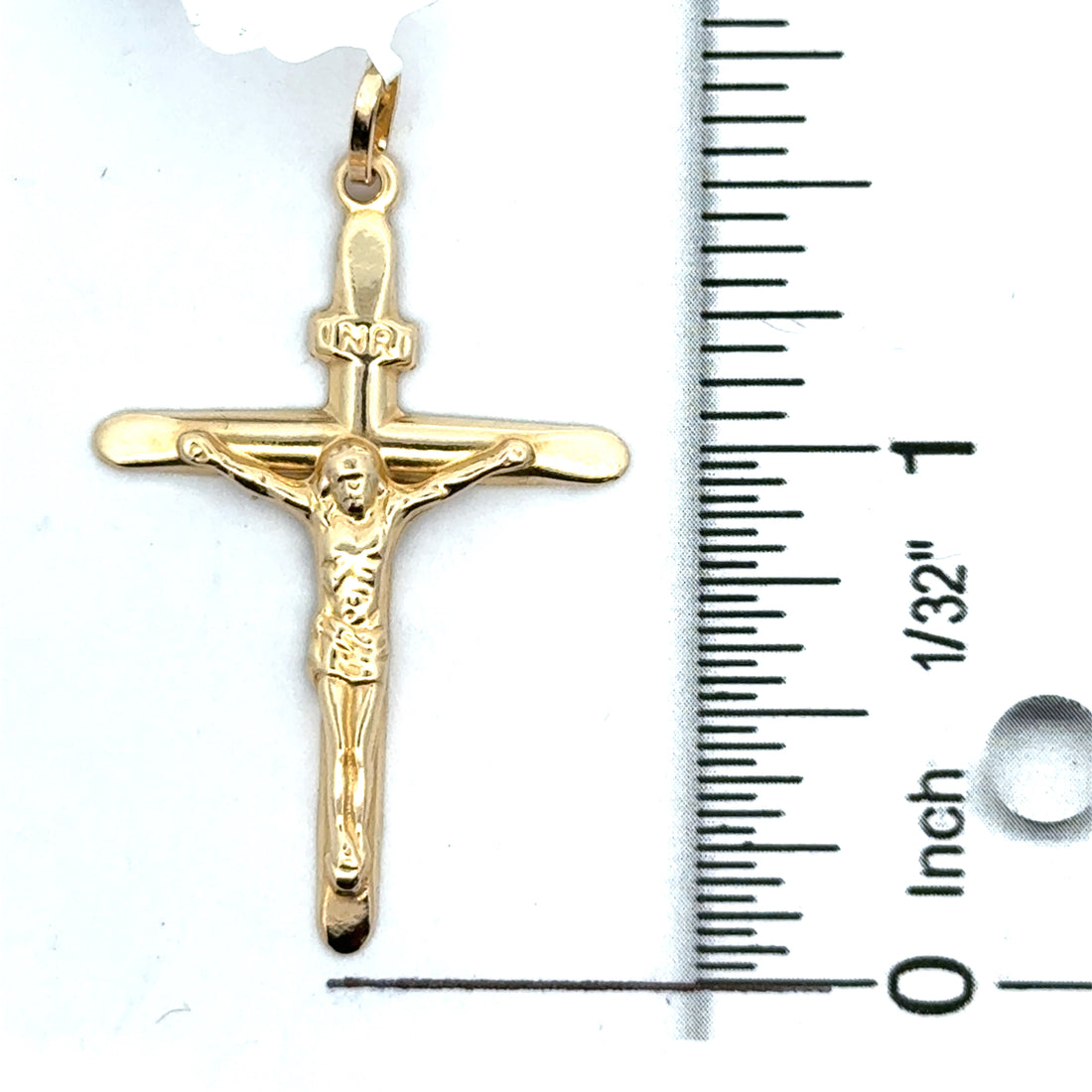 14kt Yellow Gold Italian Made Crucifix (1.43g)