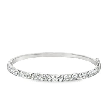 18K White Gold Diamond Bangle Bracelet (2.24ct)