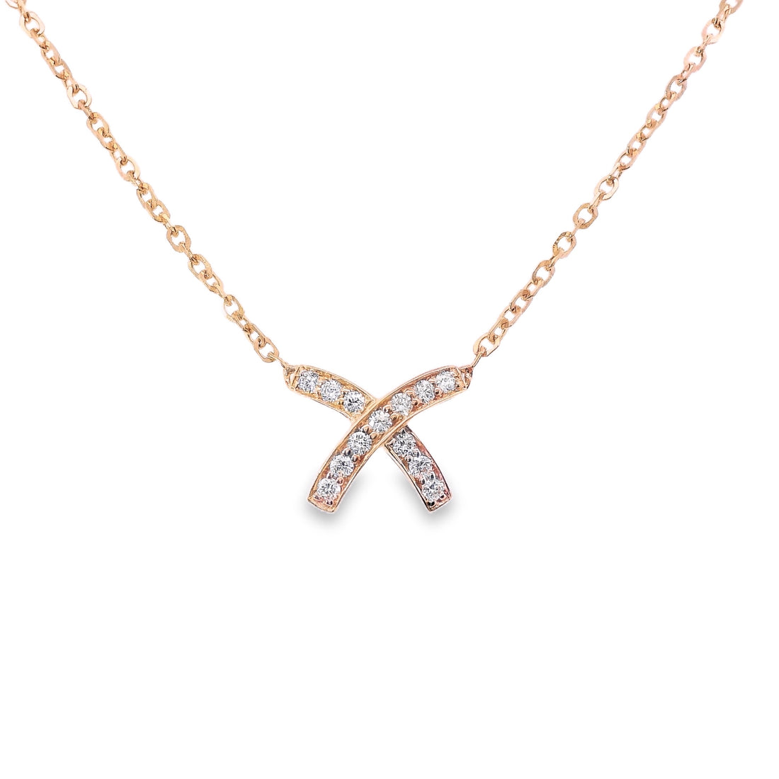 18kt Rosé Gold Natural Diamond Necklace (0.15ct)