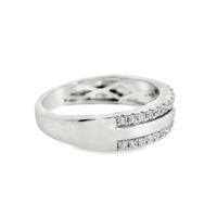 18kt White Gold Natural Round Diamond Wedding Ring (.41ct)