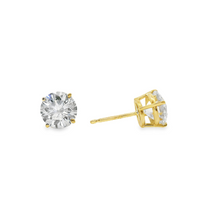 14kt Yellow Gold Lab-Grown Round Diamond Stud Earrings (2.50ct)