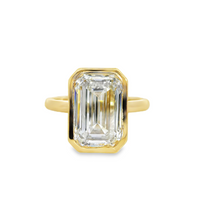 14kt Yellow Gold Lab-Grown Emerald Diamond Engagement Ring (3.81ct)