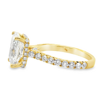 18kt Yellow Gold Lab-Grown Cushion Diamond Engagement Ring (3.99ct)