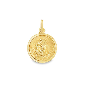 18K Yellow Gold 17mm St. Anthony Medal Pendant (3.33g)