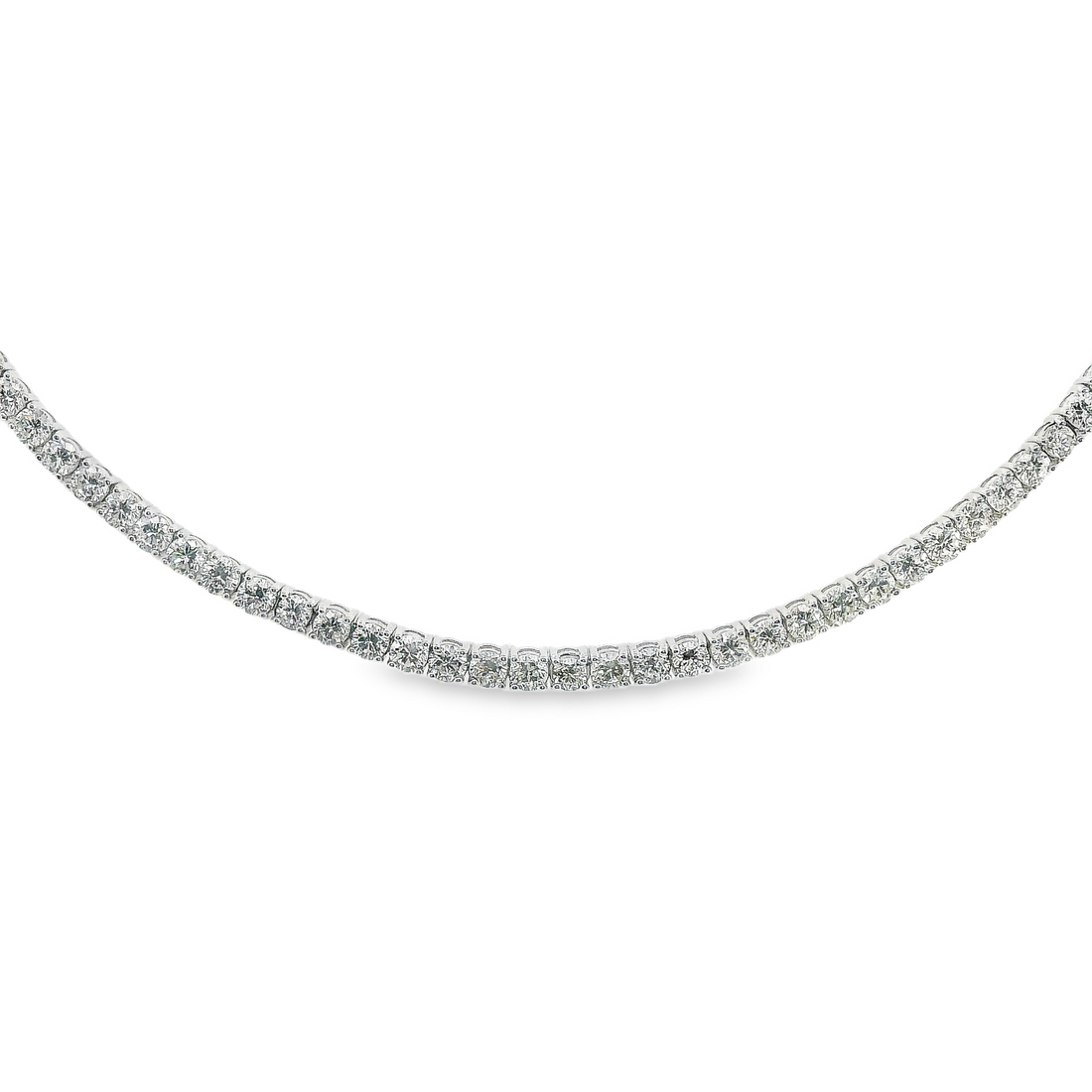 14kt White Gold 7" Lab-Grown Round Diamond Tennis Bracelet (3.45ct)