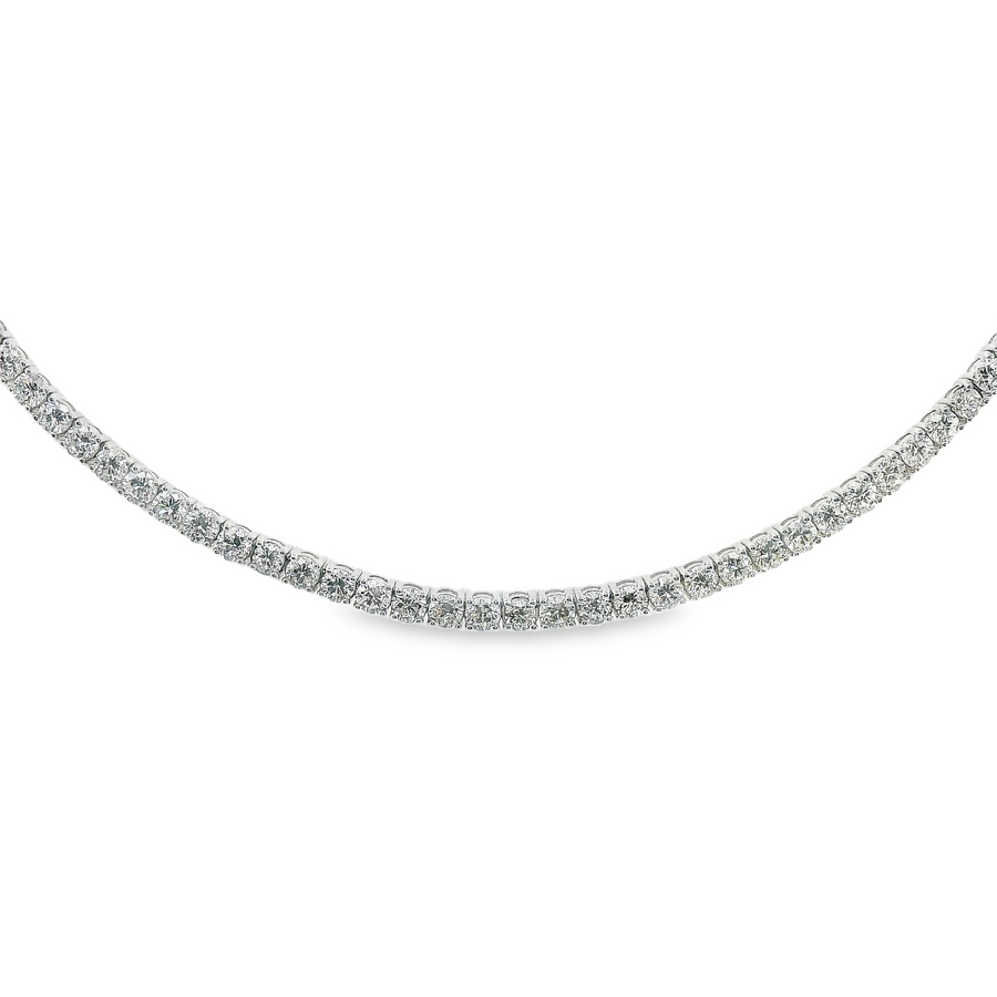14kt White Gold 7" Lab-Grown Round Diamond Tennis Bracelet (3.45ct)
